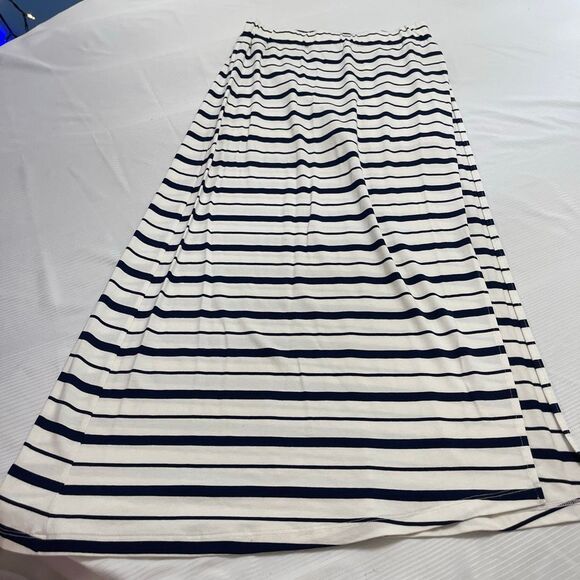 Feel The Piece By Terre Jacobs White Navy Blue Stripe Maxi Skirt Size XS/S - Picture 1 of 7